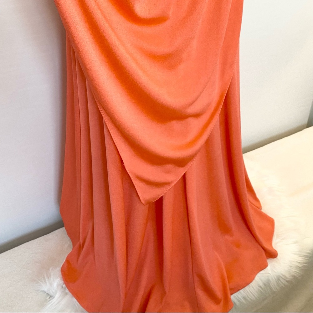 Vintage I.Magnin 70s Grecian Goddess Flowy Maxi Gown Halter Slip Dress Kaftan - Picture 6 of 11